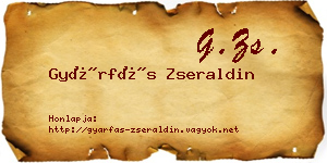 Gyárfás Zseraldin névjegykártya